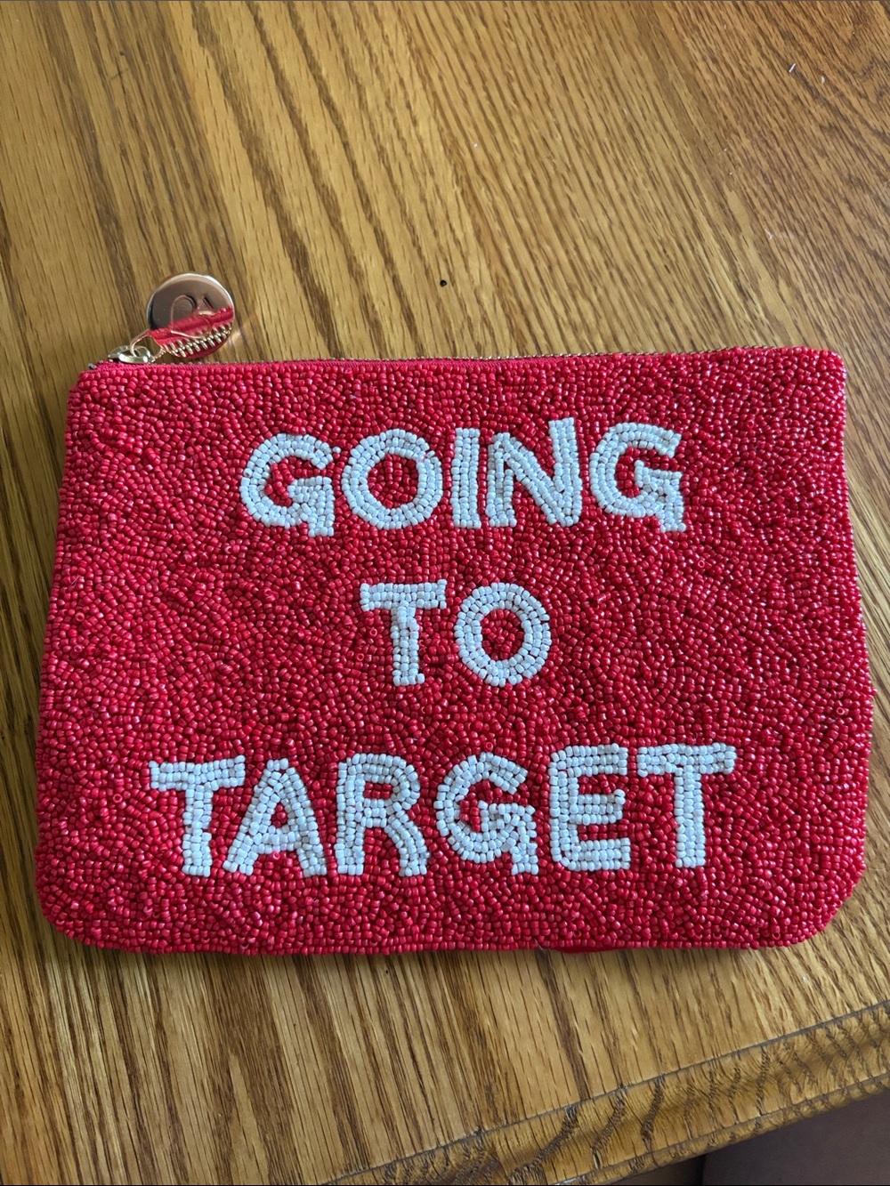 Target Beaded 'Going to Target' Red Wristlet Clutch